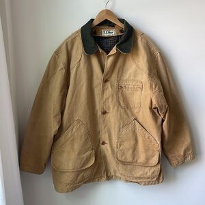 L.L. Bean H147 Mens Field Barn Chore Coat Jacket Primaloft Rmvable Liner Size XL